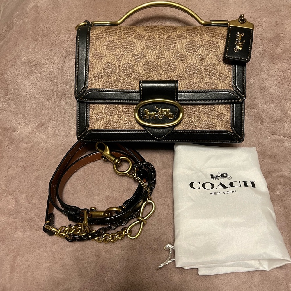 Coach 1941 Riley Top Handle 22 In Signature Canvas